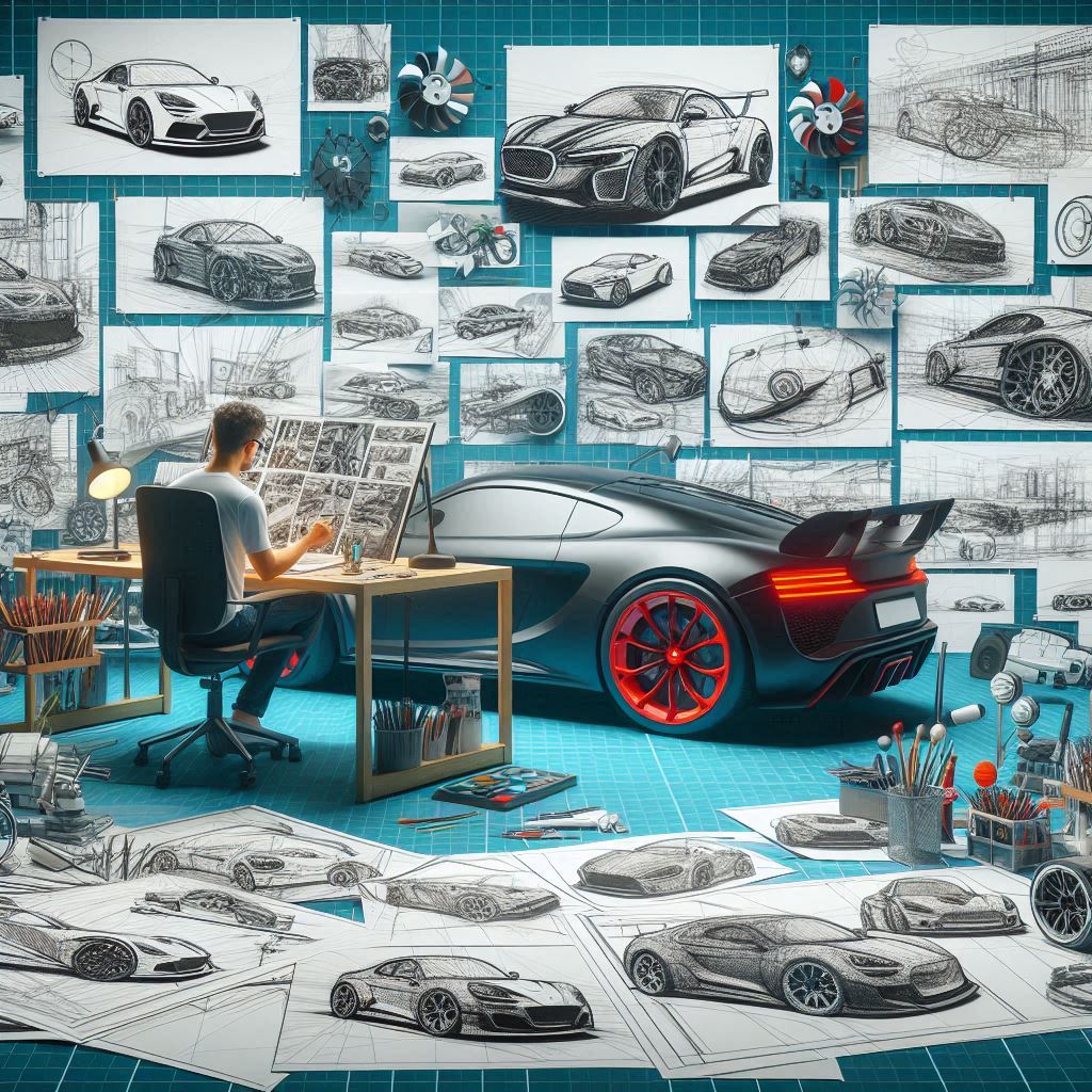 رشته طراحی خودرو🚗: گرایشها، چالشها و آینده خودروسازی 1 طراحی خودرو در استودیو