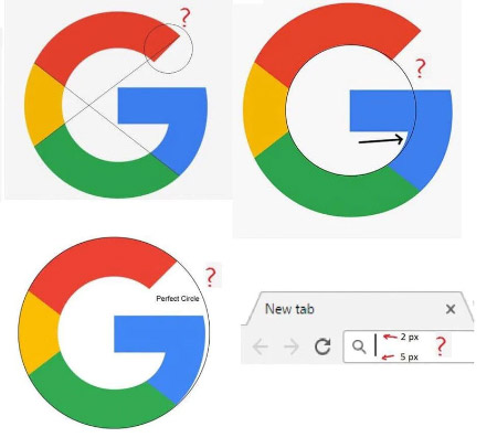 مشکلات هندسی لوگو گوگل - طراحی روانشناسانه