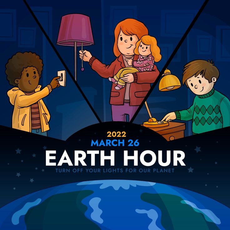 تصویرسازی پوستر رویداد "ساعت زمین" | Earth Hour 2 🖼️ طراحی پوسترهای Earth Hour