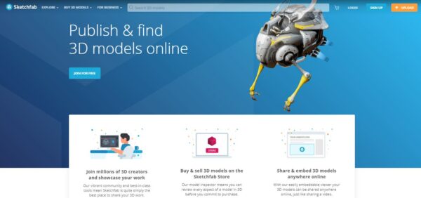Sketchfab باشگاه پرورش محصول tegory%