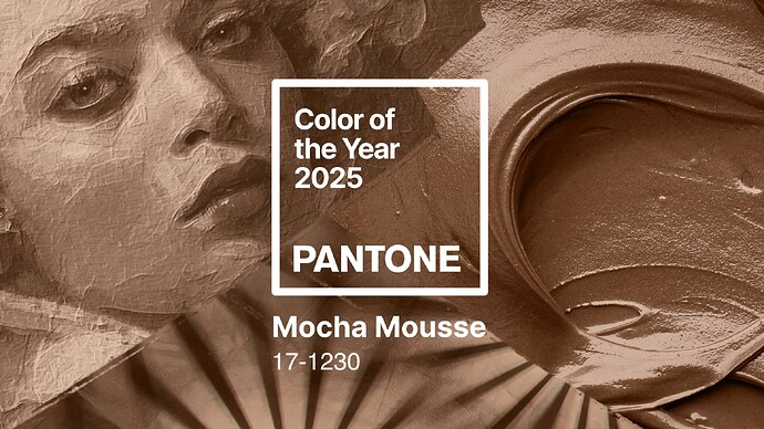 رنگ سال 2025 به انتخاب پنتون PANTONE 17-1230 Mocha Mousse