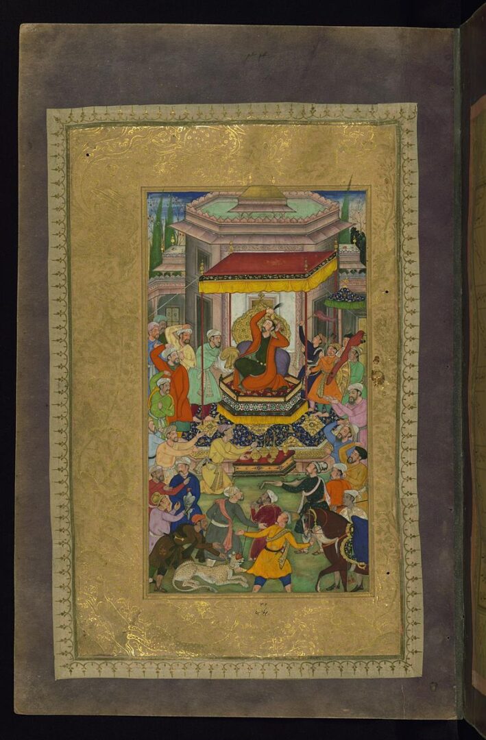 مینیاتور چیست؟ و چگونه به طراحی معاصر الهام میدهد | Miniature 2 800px Bim Gujarati Alexander the Great Enthroned at Persepolis Walters W61334A Full Page دیزاین کلاب: باشگاه پرورش محصول تصویرسازی