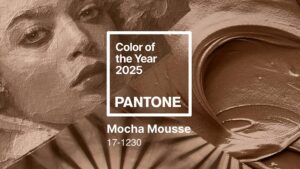 رنگ سال 2025 به انتخاب پنتون PANTONE 17-1230 Mocha Mousse