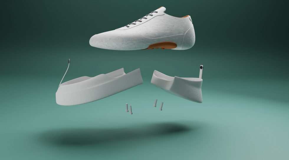 کفشهای چندتکه: آیندهی طراحی کفش پایدار 👟♻️ Modular Shoes 1 کفشهای دو تکه آیندهی پایدار طراحی کفش 👟♻️