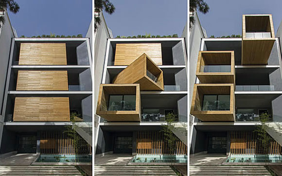 معماری جنبشی: طراحی فضاهای پویا چندکارکردی (Kinetic Architecture) 1 خانه شریفیها - اثری از علیرضا تغابنی - معماری جنبشی (Kinetic Architecture)