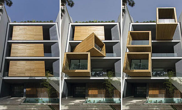 معماری جنبشی: طراحی فضاهای پویا چندکارکردی (Kinetic Architecture) 1 خانه شریفیها - اثری از علیرضا تغابنی - معماری جنبشی (Kinetic Architecture)
