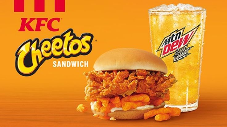 KFC × Cheetos: ساندویچ مرغِ چیتوز! KFC × Cheetos مرغ پفکی یا ساندویچ پفک باشگاه طراحی و پرورش محصول KFC × Cheetos: ساندویچ مرغِ چیتوز!